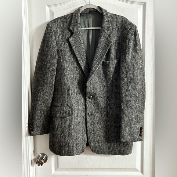Vintage Harris Tweed 100% Pure Scottish Wool Made Is USA Men’s